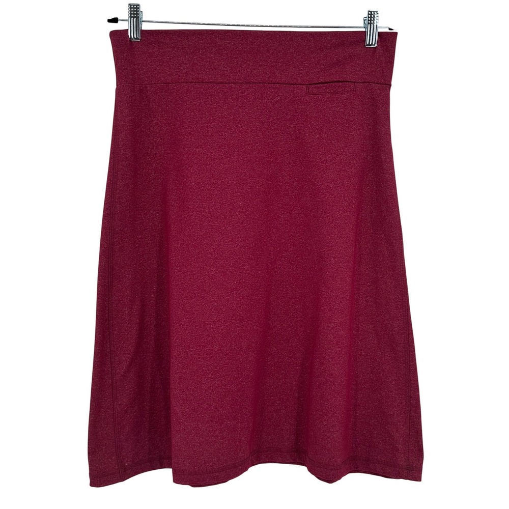 Kavu Womens Medium Burgundy Heathered A-Line Athletic Skirt Hidden Pocket